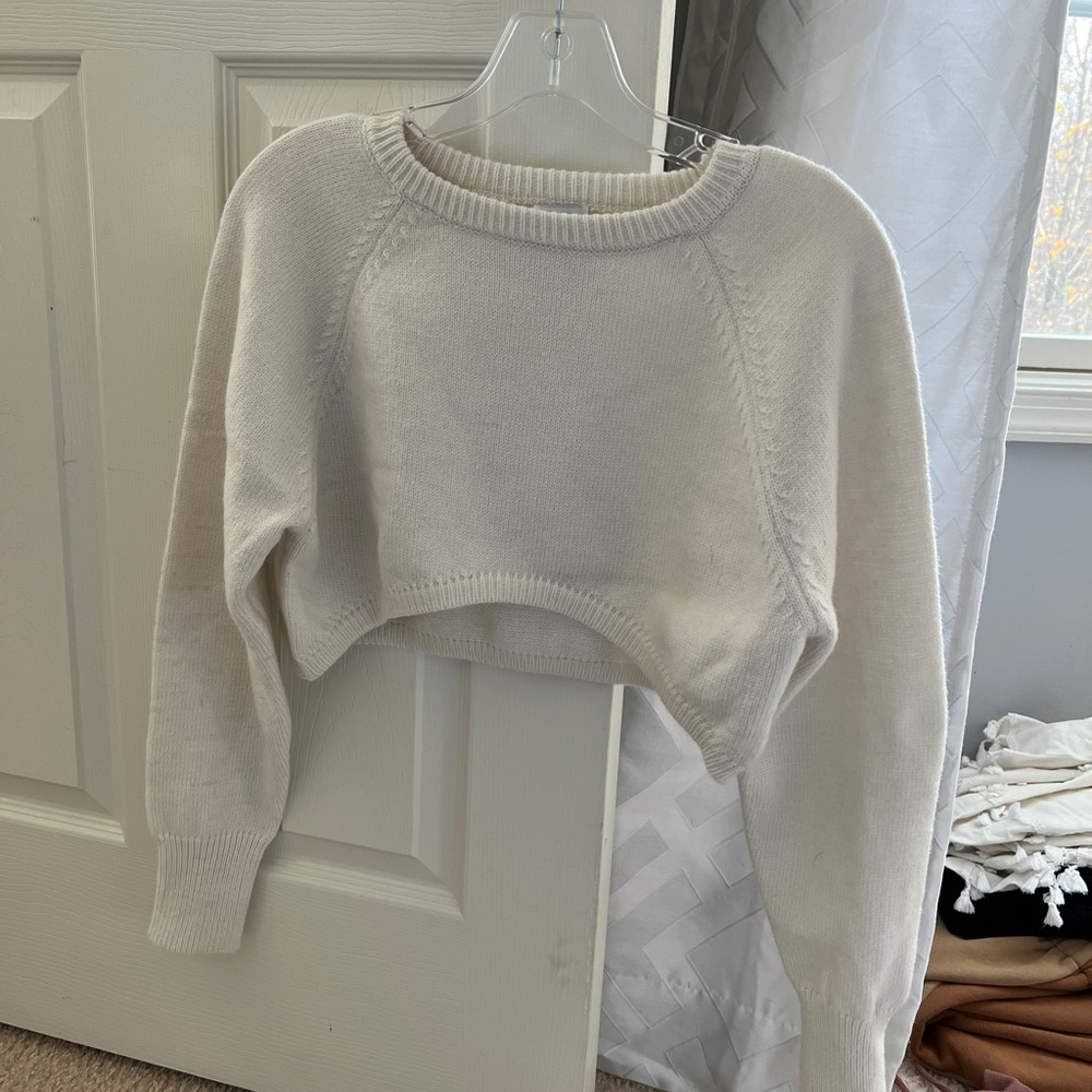 Princess Polly Cream Crew Neck Sweater